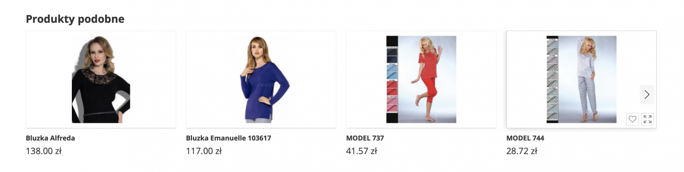Produkty podobne up selling