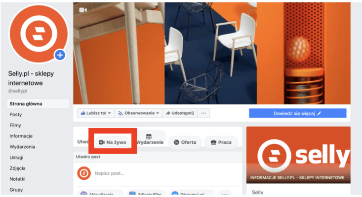  live na facebooku, jak zrobić live na Facebooku
