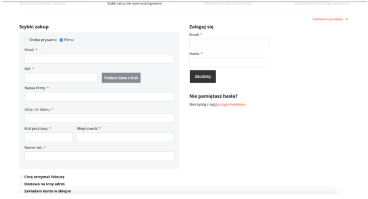 koszyk jednoetapowy, koszyk wieloetapowy