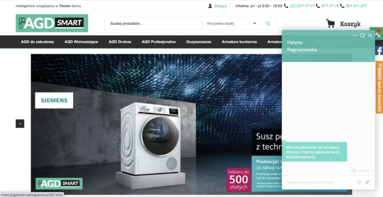 AGDsmart.pl - chat w sklepie