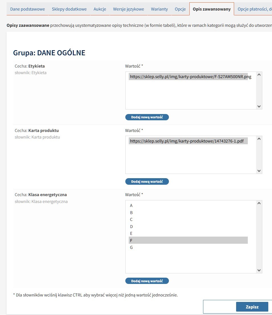Słowniki i wartości