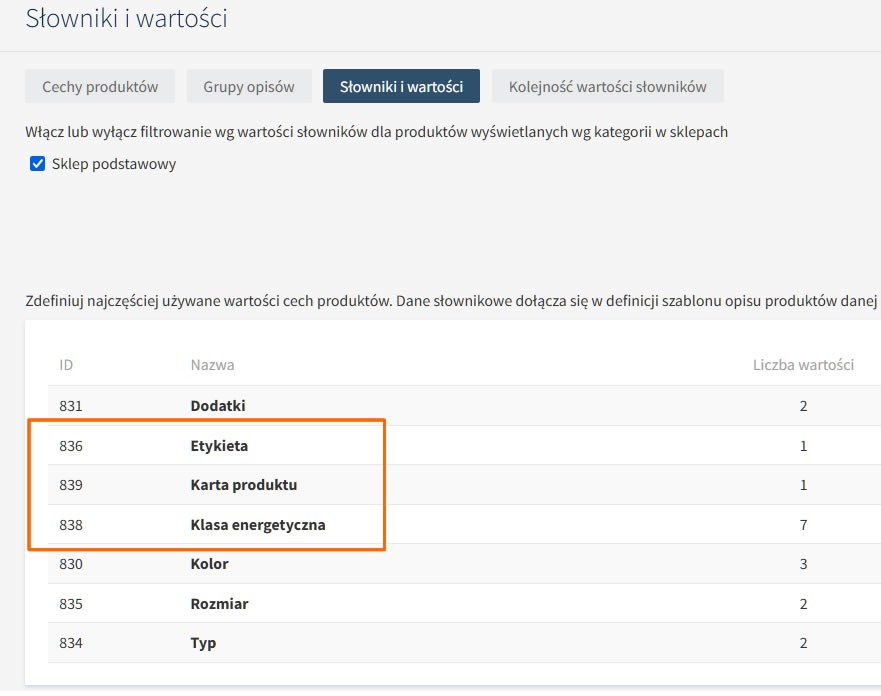 Lista słowników