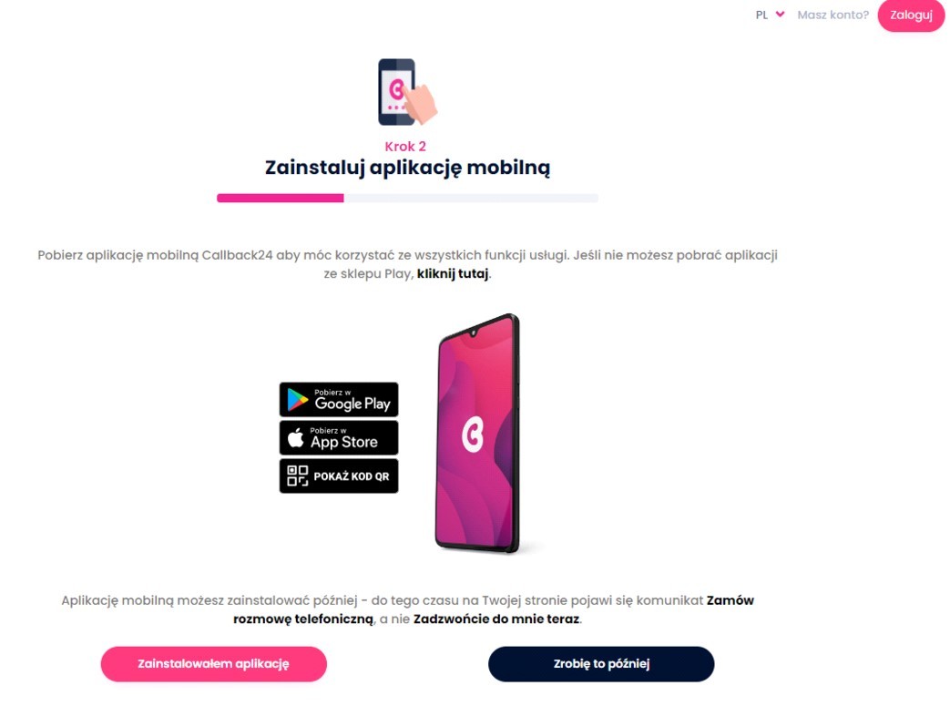 Callback24 Aplikacja