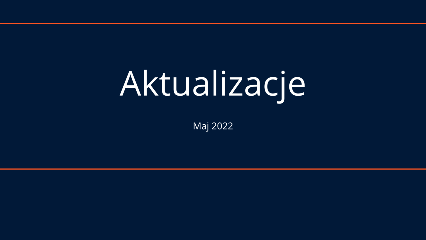 aktualizacje maj 2022 selly