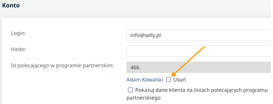 Wypisanie z programu partnerskiego