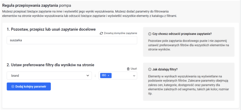 Przepisywanie zapytania
