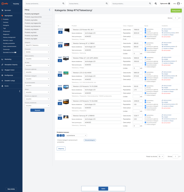 Panel produkty w kategorii