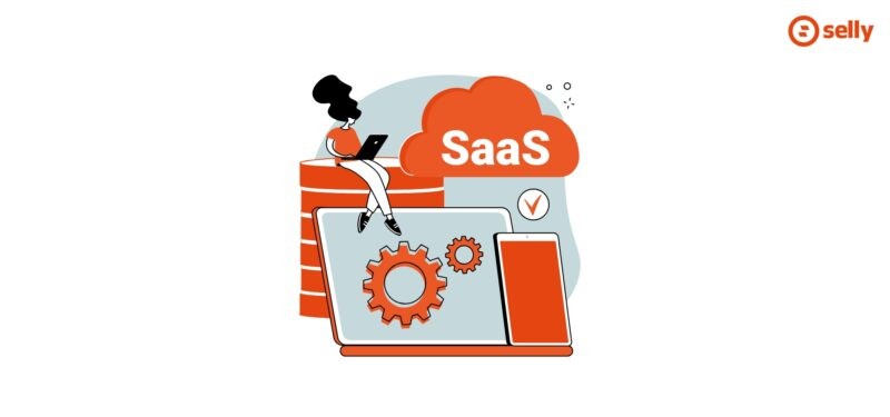Grafika przedstawiająca platformę SaaS, taką jak Selly