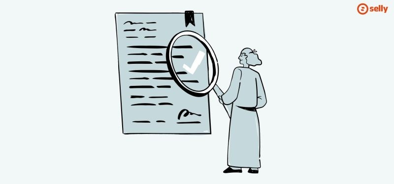 Kreskówkowa grafiki kobiety która czyta opis na kartce.