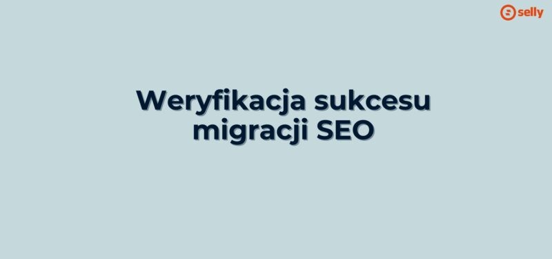 Napis na środku: Weryfikacja sukcesu migracji SEO