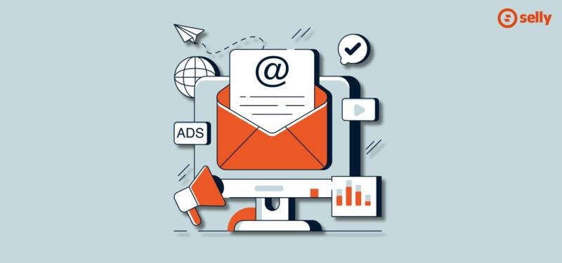 Grafika komputera, na którego jest wiadomość e-mail. Nawiązuje do tematu: automatyzacja komunikacji e-mail.