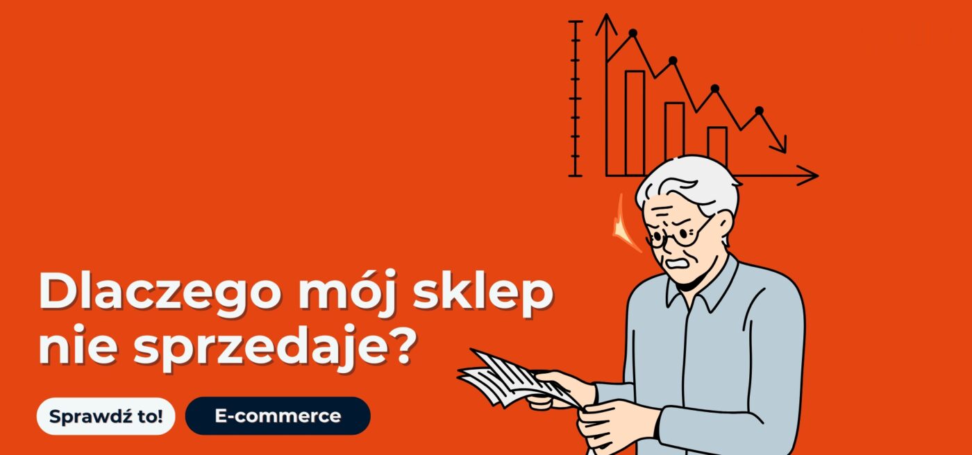 Jak rozkręcić sklep internetowy? Temat wpisu, dlaczego sklep internetowy nie sprzedaje. Grafika mężczyzny wściekającego się na złe statystyki sprzedaży.