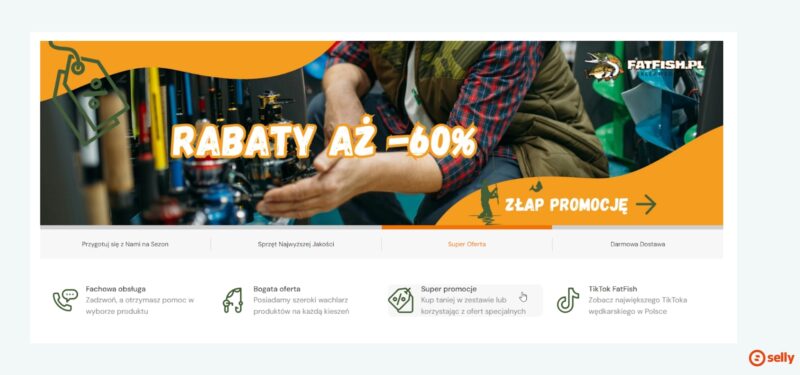 Baner promocyjny przygotowany przez Selly dla Fatfish