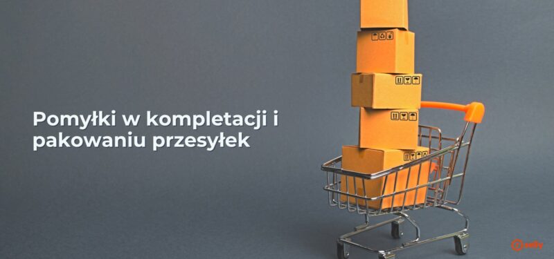 Pomyłki w kompletacji i pakowaniu przesyłek - grafika koszyka zakupowego.
